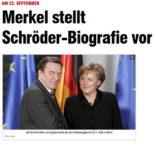 Gregor Schöllgen – Bild Online – Kanzlerin Merkel stellt Biografie ihres Vorgängers Gerhard Schröder vor